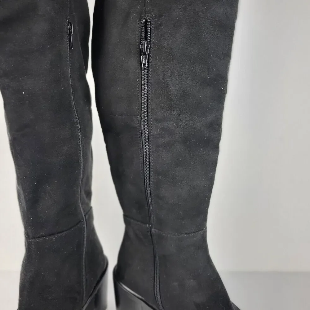 Seychelles Paradise City Leather Over the Knee Boots Black Size 7.5